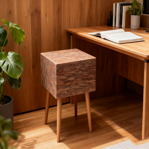 Table de salle à manger en marbre rouge Colinas en pierre naturelle, moderne, pour hôtel, avec garantie d'un an - Product Image 2