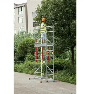 <span class=keywords><strong>Échelles</strong></span> combinées modernes en aluminium de 3,4 m pour appartements, chantiers de construction et élagage d'arbres - Échelle pliante durable et isolante - Product Image 1