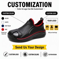Chaussures de travail de cuisine anti-perforation avec embout en acier, imperméables, résistantes aux chocs SRC, chaussures de sécurité pour chef, pour l'industrie