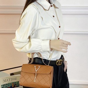 <span class=keywords><strong>Sac</strong></span> à <span class=keywords><strong>main</strong></span> carré gaufré pour femme avec chaîne à pompon, <span class=keywords><strong>sac</strong></span> à bandoulière <span class=keywords><strong>rond</strong></span>, <span class=keywords><strong>sac</strong></span> de plage et de voyage pas cher, <span class=keywords><strong>sac</strong></span> bandoulière - Product Image 4