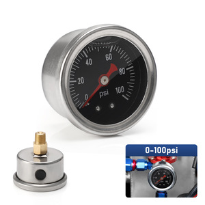 Manomètre analogique 0-100Psi en acier inoxydable pour carburant et huile, usage automobile - Product Image 4