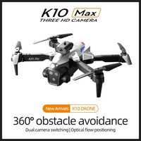 Drone pliable K10 Max Mini en gros d'usine avec caméra 4K et GPS longue portée, doté de trois caméras HD 4K