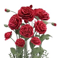 Rose artificielle géante Pupupig de haute qualité, faite à la main, réaliste, écologique, pour vitrine et remise de diplôme