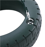 Balançoire pneumatique avec chaînes de 1,2 m - Balançoires d'extérieur robustes, chaîne en acier durable et pneu en caoutchouc pour aire de jeux de jardin pour enfants