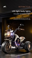 Tricycle électrique pour enfants à trois roues personnalisable avec cadre en plastique pour les enfants de 2 à 4 ans, musique, utilisation intérieure/extérieure