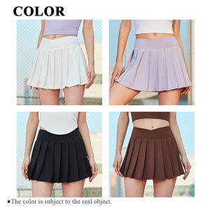 Falda deportiva de Golf con cintura en forma de V alta plisada para mujer, ropa deportiva 2 en 1, tenis con bolsillo, falda de Yoga para chica, pantalones cortos - Product Image 3
