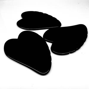 Hongzhuo fournisseur naturel Jade Guasha outil de Massage forme de vague Gua Sha noir obsidienne grattage Massage du visage corps sauvage - Product Image 2