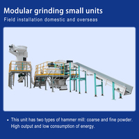 YUDA la plus populaire 22kw 1-4 t/h machine de broyeur à marteaux de balle de riz rectifieuse pour le maïs