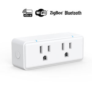 Z-Wave Dual Smart Plug Outlet 15A Intérieur US 2 Ports CA 10A ETL FCC pour <span class=keywords><strong>SmartThings</strong></span> Certifié Compatible pour Smart Home <span class=keywords><strong>Hub</strong></span> - Product Image 2
