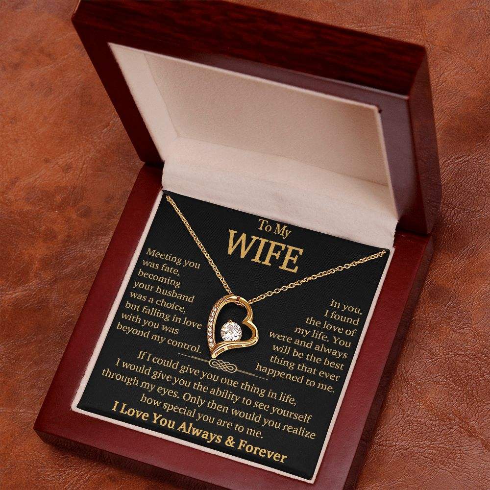Gold Necklace + Card Gift Box LED