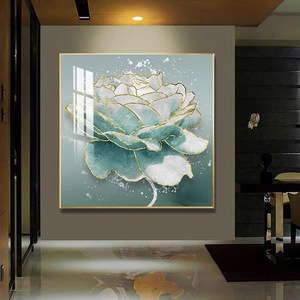 Arte Murale Astratta Moderna di Lusso, <span class=keywords><strong>Quadri</strong></span> e Stampe di Fiori e Rose, Dipinto <span class=keywords><strong>in</strong></span> Cristallo e Porcellana <span class=keywords><strong>per</strong></span> Soggiorno, Decorazione Casa, Idea Regalo - Product Image 3