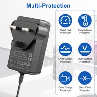 Adaptateur d'alimentation ESann DC12V 3A, AC 100-240V DC 12V 3A 36W, protection contre les courts-circuits, montage mural, prise UK, prise DC 5.5x2.5mm