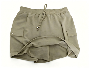 Outdoor Randonnée Casual Cargo Skort, Femmes Haute Taille Cordon Mini Jupe avec Shorts intégrés, personnalisé disponible - Product Image 5