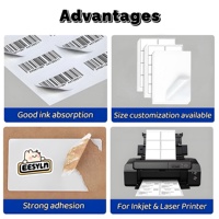 Autocollant en papier adhésif brillant 8.5 "X 11" imprimable A4 feuille d'étiquettes papier autocollant Photo pour imprimante Laser à jet d'encre