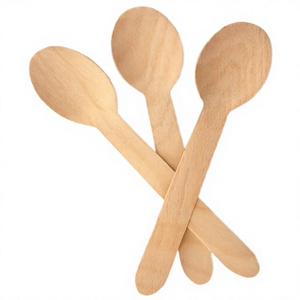 Ecoware – Ensemble de couverts jetables en bois de bouleau (couteau, fourchette, cuillère) compostables et écologiques – Vaisselle moderne pour restaurant et fête, logo personnalisable - Product Image 3