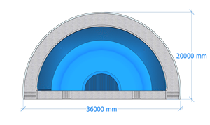 उच्च अंत वाणिज्यिक 180 ° पंखे के आकार के सर्फिंग सिम्युलेटर वाटर मनोरंजन उपकरण, बड़े जल पार्कों के लिए उपयुक्त - Product Image 6