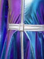 Robe de performance pour filles, design professionnel pour scène, avec col montant et ceinture en feuille métallique laser, personnalisable avec logo pour enfants