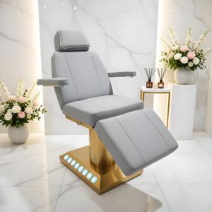 <span class=keywords><strong>Lit</strong></span> de massage électrique pour salon de beauté à 3/4 moteurs avec base dorée - Product Image 1