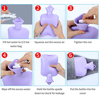 Sac de bouteille d'eau chaude pochette en peluche ceinture de couverture de taille avec couverture Portable main ceinture de taille chaude