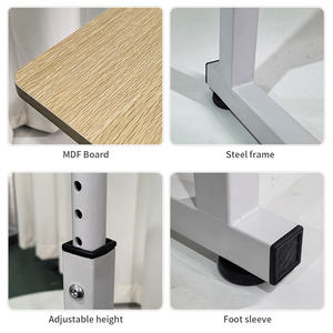 โต๊ะวางแล็ปท็อปแบบปรับระดับได้ทันสมัย ทำจาก MDF และโลหะ เหมาะสำหรับนักเรียน สำนักงาน ห้องนอน หรือใช้ในโฮมออฟฟิศ - Product Image 2