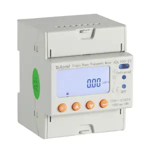 Medidor de energia de energia de energia de pagamento pré-pago de 1 fase, medidor de energia gratuito Rs485, voltímetro, amperímetro, instrumento de medição de precisão classe 1