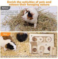 Jeu de puzzle interactif en bois moderne pour lutter contre l'ennui, avec divers bols, pour hamsters, cochons d'Inde, lapins, rats, chats, chiens, riche en divertissement