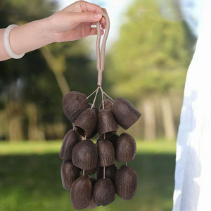 Carillon à main en coquille de graines naturelles Kenari Panji Juju Tano Chacha Salin Style Options, sonnette en coquille de noix pour bain sonore ASMR - Product Image 4