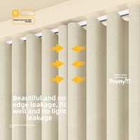 Cortina Opaca de Doble Cara con Diseño de Serpiente, Nueva Cortina Francesa Color Crema, Protector Solar, Aislante del Calor, Estilo Moderno, Personalizable para Dormitorio y Sala de Estar