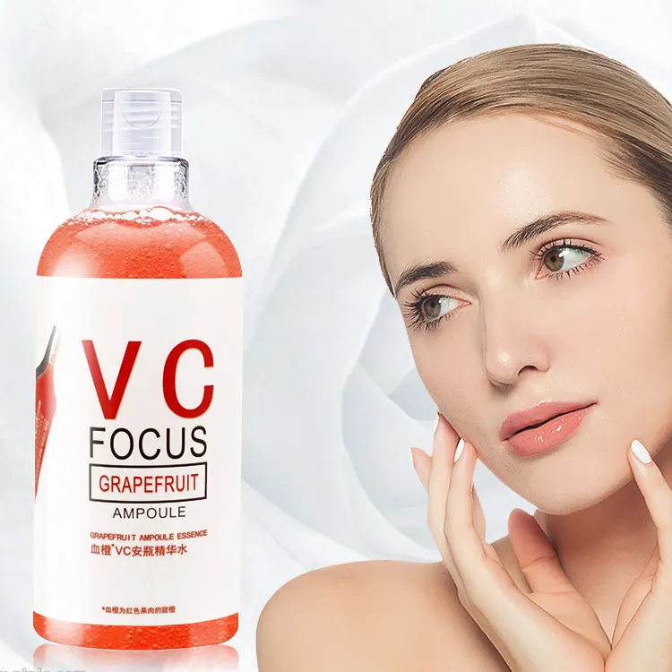 Pure organic VC focus skin care grapefruit ampoule essence vitamin c whitening face serum with hyaluronic acid