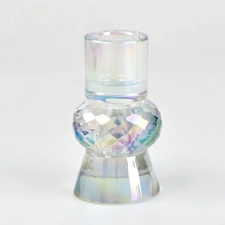 Luxus einfache geometrische Form Farbe Kerzenlicht Esstisch Dekoration Kristall Kerzenhalter