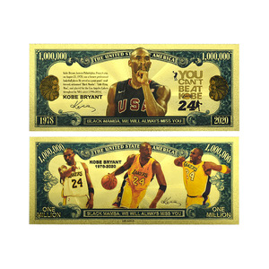 Set de Billetes de Oro de Doble Cara con la Imagen de la <span class=keywords><strong>Estrella</strong></span> del Baloncesto Kobe, Recuerdo Deportivo Coleccionable de Millones de Dólares, Regalo para Fanáticos - Product Image 4