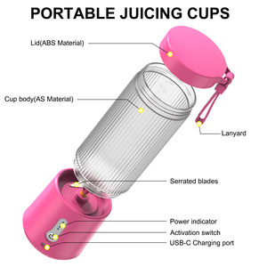 Licuadora Portátil para Jugos de Naranja Frescos, Trituradora de Hielo, Vaso Licuador, Electrodoméstico Pequeño - Product Image 6