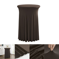 Nappe de table ronde en spandex bleu royal bon marché, extensible dans les 4 sens, jupe de table, couvre-table pour banquet, mariage, événements, décoration
