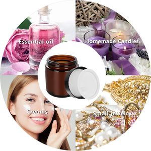 2oz 4oz 8oz <b>Empty</b> <b>Plastic</b> Jar Cosmetic Cream <b>Bottles</b> Brown PET Body Cream Jar Sunscreen Cream Jar with Lids Cosmetics Package - Product Image 5