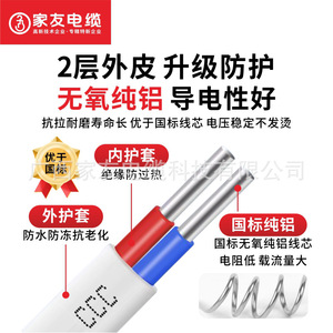 สายไฟอลูมิเนียม Jiayou แบบ BLVWB 2 แกน ขนาด 2.5 4 6 10 16 ตร.มม. สำหรับตกแต่งบ้าน - Product Image 3