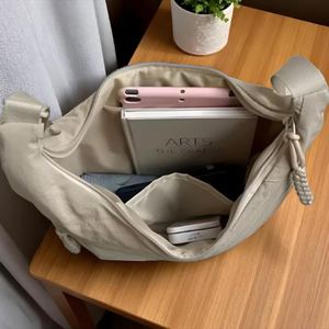 Sac bandoulière léger en nylon personnalisable DIY, imperméable, style messager, sac hobo, sac à bandoulière classique avec fermeture éclair, unisexe, hiver - Product Image 2