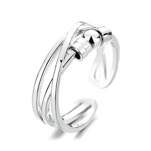 Anillo de cuentas móviles de venta caliente, anillo antiestrés para hombres y mujeres, nueva tendencia, anillo ágil y ligero, anillos de metal - Product Image 2