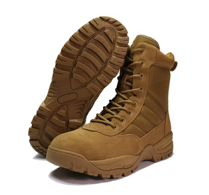 Botas Tácticas de Cuero de Gamuza Personalizadas ODM/OBM de Fábrica para Verano en Zonas Cálidas TSB09 con Cremallera Lateral, Zapatos de Combate - Product Image 6