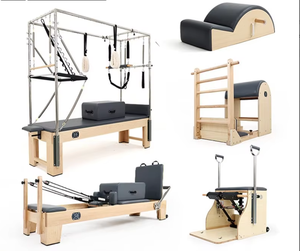 Lit de Pilates pliable en alliage d'aluminium et bois massif, équipement de fitness surélevé pour le <span class=keywords><strong>yoga</strong></span> et le Pilates féminin - Product Image 1