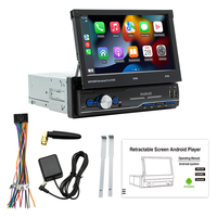 Autoradio universel 1 DIN avec écran tactile capacitif 7 pouces, CarPlay sans fil, Android Auto, stéréo auto 1 DIN