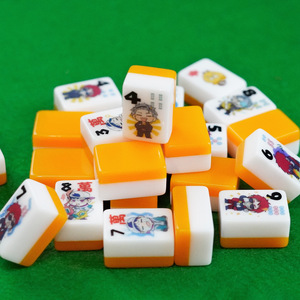Wholesale Acrylic Mahjong, Anime Mahjong Sets, Outdoor Travel Cartoon Mahjong Sets, Party <b>Entertainment</b> Gift Mahjong Sets. - Product Image 1