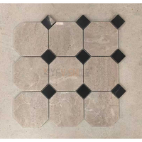 Mosaïque moderne de luxe en marbre naturel blanc en forme de lanterne, tuiles découpées au jet d'eau pour la maison, la villa, l'hôtel, le salon, la salle de bain, la cuisine, les murs et les sols