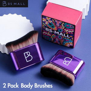 Brocha Autobronceadora BS-MALL para Rostro y Cuerpo, Brocha de Maquillaje de Lujo con Logotipo Personalizado, Mango de Plástico Vegano <span class=keywords><strong>Ultra</strong></span> Suave, Brocha Kabuki para Contorno y Bronceado - Product Image 6