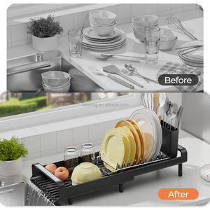 WIREKING Organiseur de <span class=keywords><strong>cuisine</strong></span> en acier inoxydable <span class=keywords><strong>pour</strong></span> la maison ou le camping-car, petit rangement <span class=keywords><strong>pour</strong></span> armoire de <span class=keywords><strong>cuisine</strong></span>, séchoir à vaisselle sur l'évier, porte-assiettes et porte-bols - Product Image 6