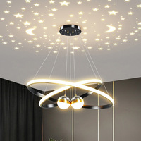 Lustre à anneaux, luminaires de plafond LED, lampe suspendue en acrylique pour la décoration de la maison, 3 boules, moderne