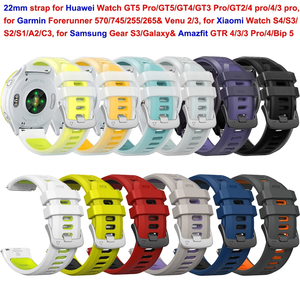 Correa de Reloj Deportiva de Silicona Ajustable de 22 mm para <span class=keywords><strong>Amazfit</strong></span> <span class=keywords><strong>GTR</strong></span> 4/3, 15 Colores, Hebilla de Pin, Duradera y Cómoda - Product Image 2