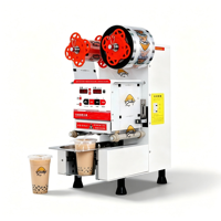 Machine à sceller les films pour les magasins de bubble tea, scelleuse universelle pour gobelets de 90/95 mm, double usage pour gobelets en papier et en plastique