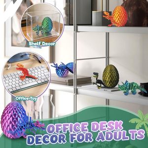 Huevos de Dinosaurio Impresos en 3D, Juguetes Antiestrés para Niños, Animales de Plástico para Aliviar el Estrés, Unisex, Edad 5-7 Años - Product Image 4
