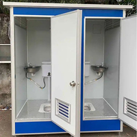 Vente en gros de toilettes préfabriquées en acier de style moderne, unité de salle de bain portable avec douche, isolation thermique, ISO9001
