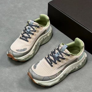 รองเท้าวิ่งลำลองผู้ชายหนังแท้คุณภาพสูงน้ำหนักเบา ดีไซน์ใหม่ ระบายอากาศได้ดีด้วยผ้าตาข่าย  ปี 2025 กำลังเป็นที่นิยม - Product Image 1